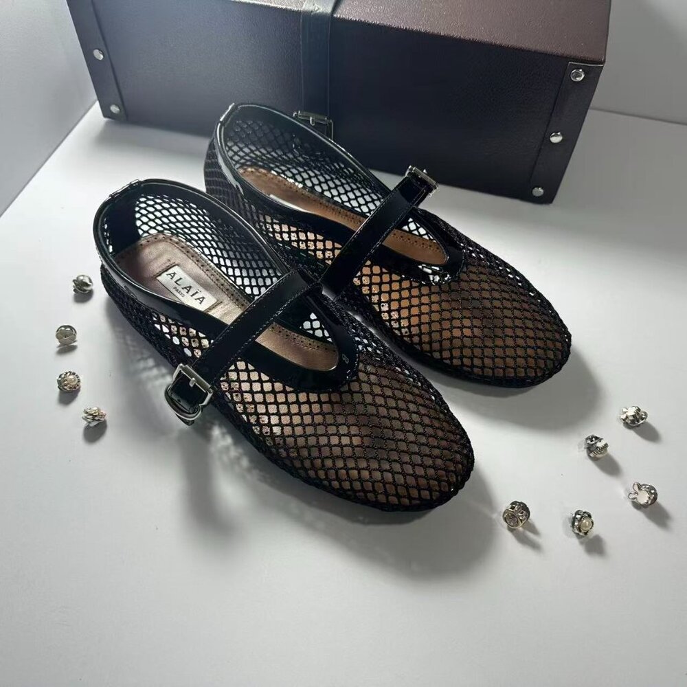 Alala Black Mesh Flats